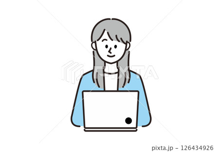 PCを使用するスーツを着ている女性 PCを使用するスーツを着ている女性 126434926