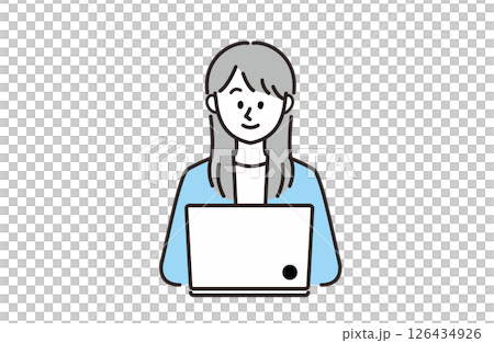 PCを使用するスーツを着ている女性 PCを使用するスーツを着ている女性 126434926