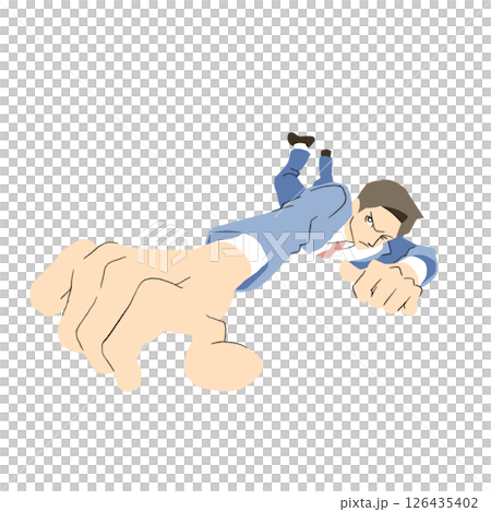 しがみつくサラリーマン 126435402