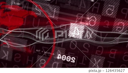 Image of data processing over globe 126435627