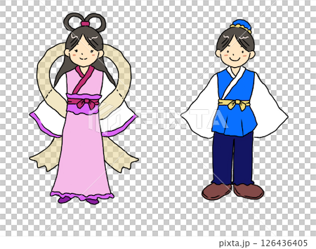 七夕 織姫と彦星 七夕 織姫と彦星 126436405