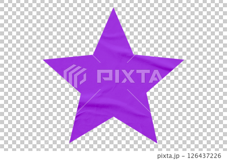Crumpled purple star pattern stickers, separated on a transparent background. Crumpled purple star pattern stickers, separated on a transparent background. 126437226