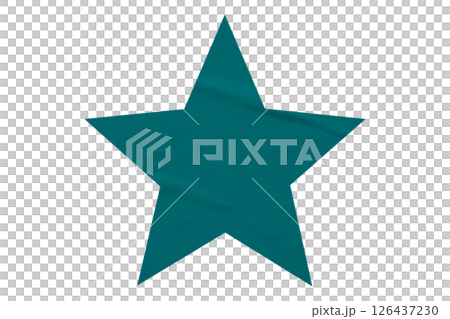 Crumpled green star pattern stickers, separated on a transparent background. Crumpled green star pattern stickers, separated on a transparent background. 126437230