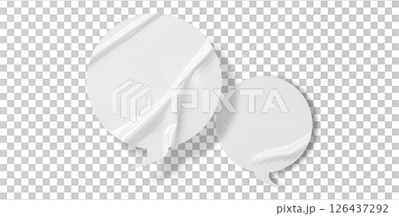 White speech bubble crumpled paper isolated on transparent background White speech bubble crumpled paper isolated on transparent background 126437292