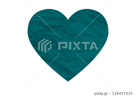 green crumpled paper heart heart sticker isolated on transparent background green crumpled paper heart heart sticker isolated on transparent background 126437335