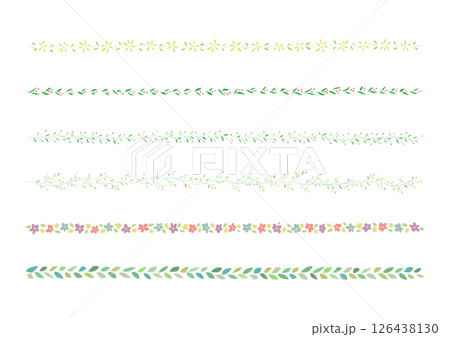 花の飾り罫イラストセット 126438130