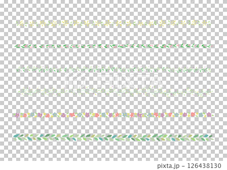 花卉裝飾邊框插圖集 花卉裝飾邊框插圖集 126438130