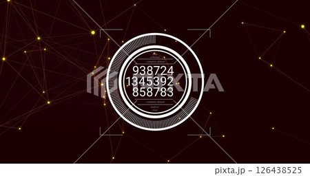 Image of financial data processing over dark background Image of financial data processing over dark background 126438525