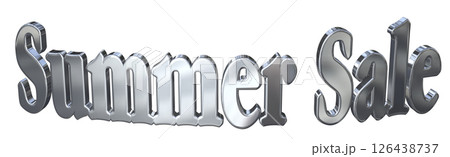 3DCG文字「Summer Sale（サマーセール）」 126438737
