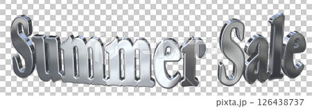3DCG文字「Summer Sale（サマーセール）」 126438737