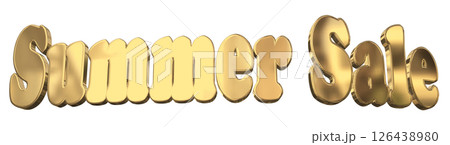 3DCG文字「Summer Sale（サマーセール）」 126438980