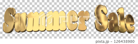 3DCG文字「Summer Sale（サマーセール）」 126438980