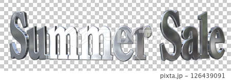 3DCG text "Summer Sale" 3DCG text "Summer Sale" 126439091