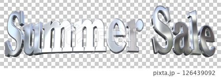 3DCG text "Summer Sale" 3DCG text "Summer Sale" 126439092