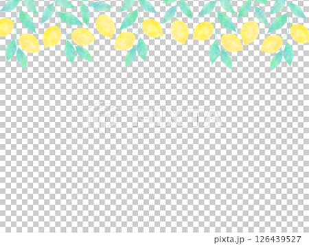 Watercolor lemon frame 126439527