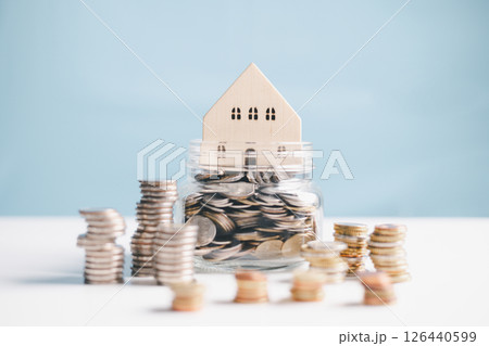 Buy a house, save money diligently, understand finance and saving strategies, and consider a home loan as crucial investment in your financial and business future. save, money, house, finance, saving 126440599