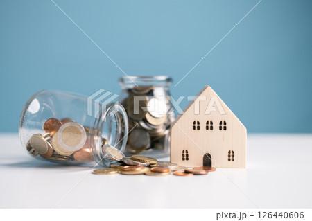Buy a house, save money for a loan, understand home equity, and consider the value of insurance while collecting coins for additional funds. home, house, loan, equity, save, value, buy, money, coin. Buy a house, save money for a loan, understand home equity, and consider the value of insurance while collecting coins for additional funds. home, house, loan, equity, save, value, buy, money, coin. 126440606