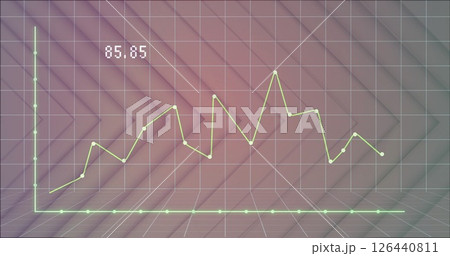 Image of diagrams over white shapes moving Image of diagrams over white shapes moving 126440811