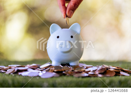 Saving money through wise investments in various currencies can contribute to economic growth and financial success. save, money, saving, coin, currency, economy, finance, growth, investment, success 126441088