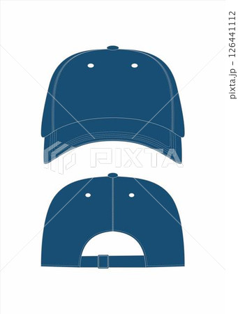 vector illustration of winter cap. mockup 2d vector illustration, technical, stylish hat apparel, hat template, technical drawing, artworks, stitches, hat design, fashion vector. Technical Illustratio 126441112