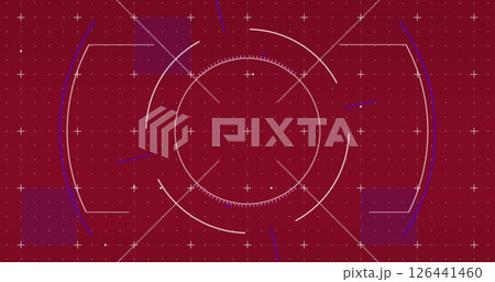 Image of scope scanning on red background Image of scope scanning on red background 126441460
