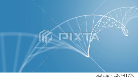 Image of dna strand over blue background Image of dna strand over blue background 126441770