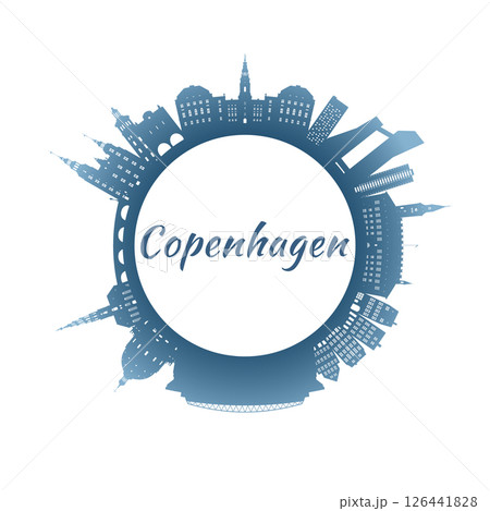 Copenhagen skyline with colorful buildings 126441828