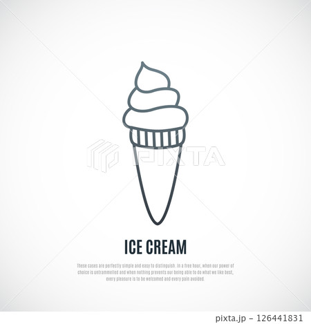 Ice Cream icon isolated on white background. 126441831