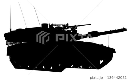 Tank vector silhouette 126442081