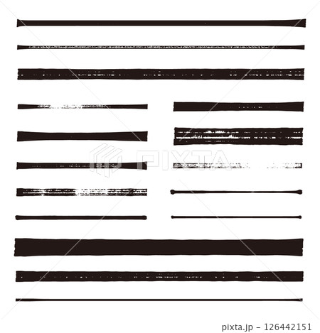 油性マーカーペンのライン素材セット 126442151
