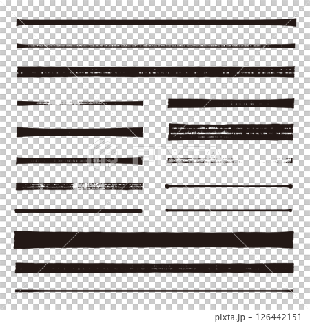 油性マーカーペンのライン素材セット 126442151