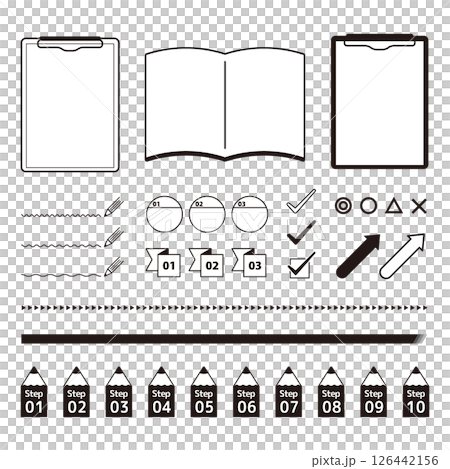 簡單的教育材料集 126442156