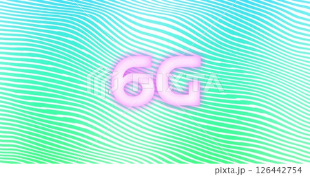 Image of 6g over shapes on blue background Image of 6g over shapes on blue background 126442754