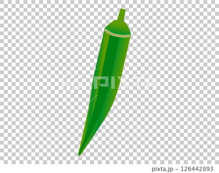 Simple okra illustration 126442893