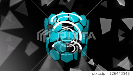 Image of digital data processing over network of connections 126443548