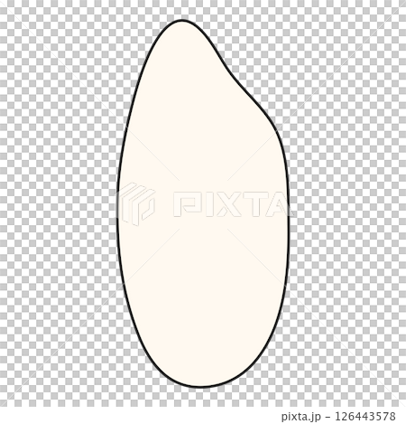 米粒一粒のシンプルイラスト｜主線ありベクター素材 126443578