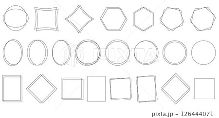 Set of simple geometric frames of different shapes 126444071