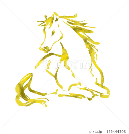 和風の馬のイラスト 和風の馬のイラスト 126444308