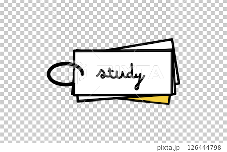 英語学習の単語帳のシンプルな線画アイコン 126444798