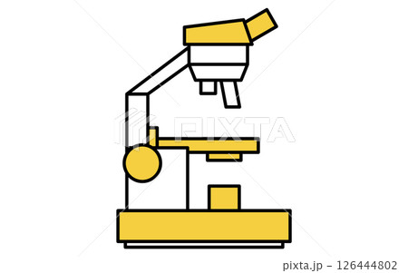 顕微鏡のシンプルな線画アイコン 126444802