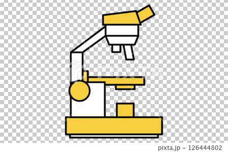 顕微鏡のシンプルな線画アイコン 126444802
