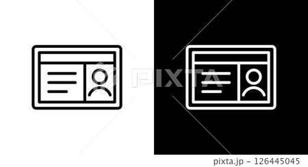 運転免許のラインアイコン 運転免許のラインアイコン 126445045