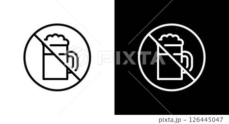 禁酒のラインアイコン 禁酒のラインアイコン 126445047