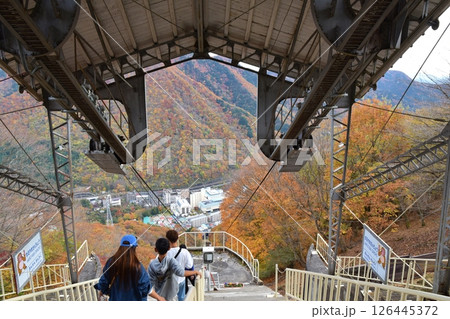 鬼怒川温泉ロープウェイ山頂駅の風景　栃木 126445372