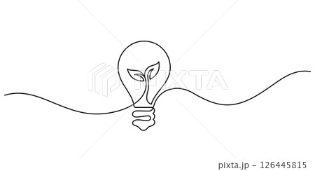 plant bulb ecology ideas concept one line continuous 126445815