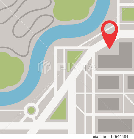 street map with location pin icon vector illustration street map with location pin icon vector illustration 126445843