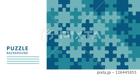 simple blue puzzle pieces template vector illustration 126445853