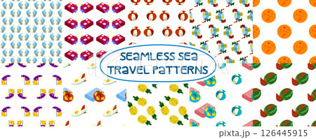Seamless Sea Summer Pattern Collection 126445915