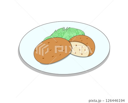 コロッケとキャベツ コロッケとキャベツ 126446194