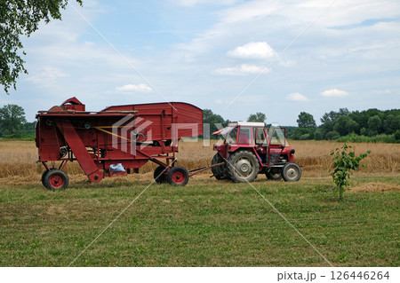 Old Threshing Machine in Trnovec, Croatia 126446264